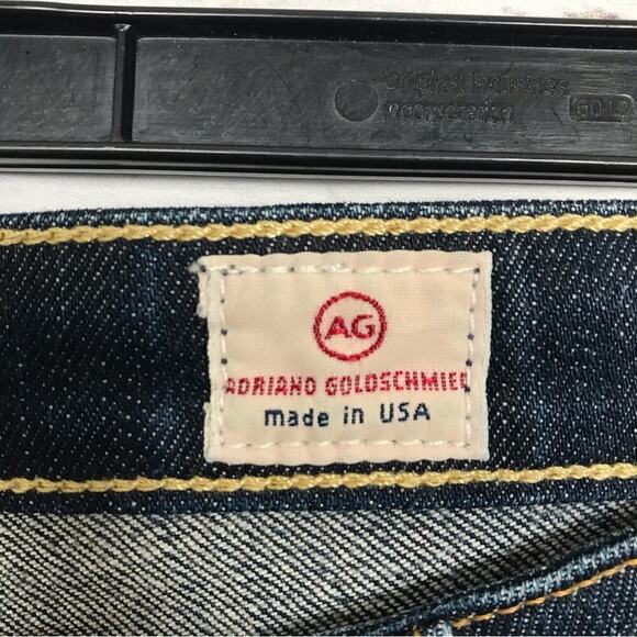 AG Adriano Goldschmied Jean Stlit cigarette paint splatter ripped straight jeans - Picture 6 of 7